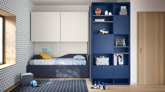 Cameretta a ponte Kids space 25 in melaminico di Nidi