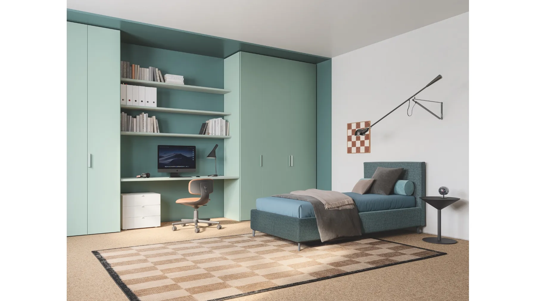 Letto Singolo in tessuto con box contenitore Max di Twils